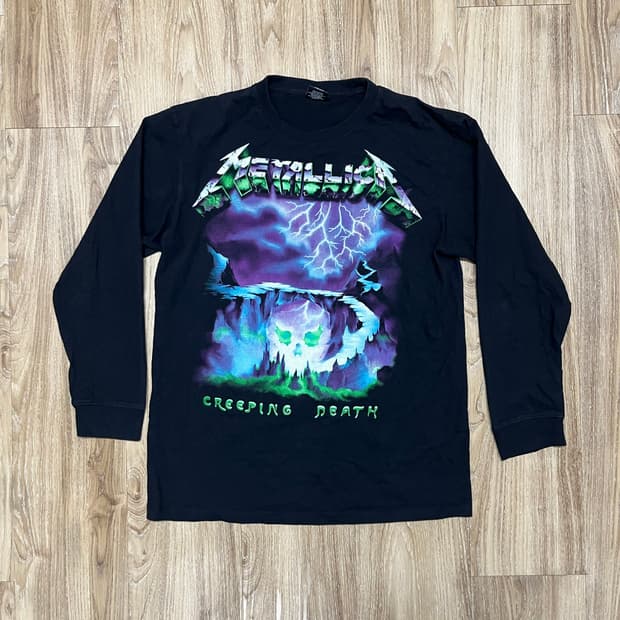 메탈리카 Creeping Death 롱슬리브 락 티셔츠 L