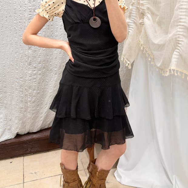 fairy black mini dress