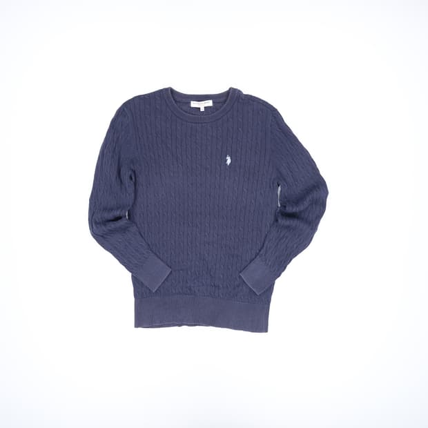 M 신형 US폴로 여성 케이블 니트 0414H1