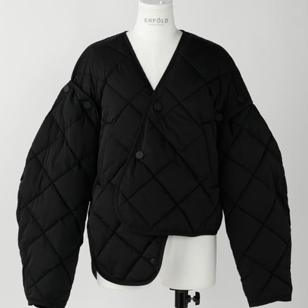 enfold 퀼팅 언발란스 패딩 자켓 사이즈38