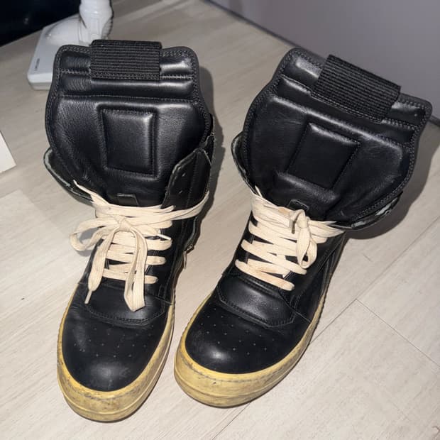 릭오웬스 지오바스켓 37 검검흰