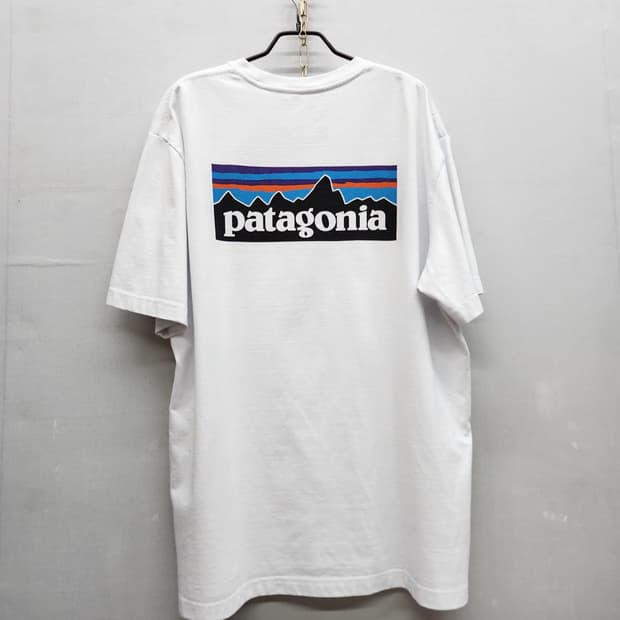 파타고니아 백로고 프린팅 반팔티 XL(XL)
