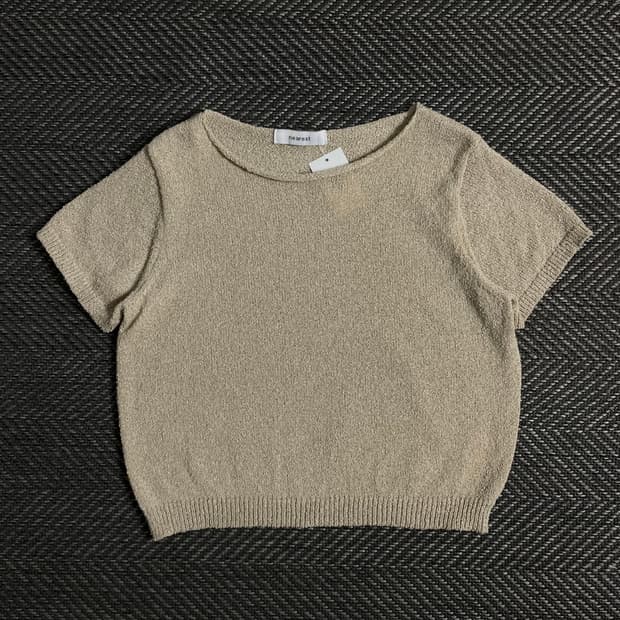 빈티지 우먼스 부클레 크롭 니트o 3683