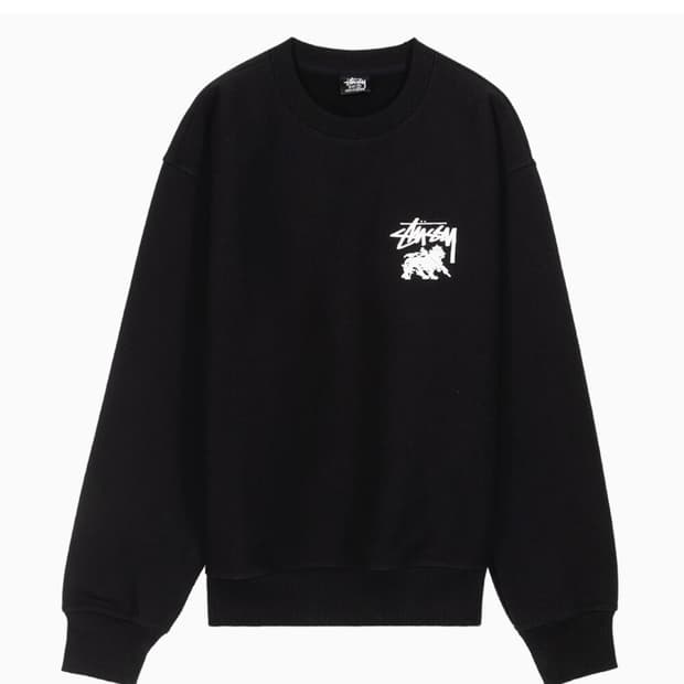 스투시 라스타 블랙 기모 맨투맨