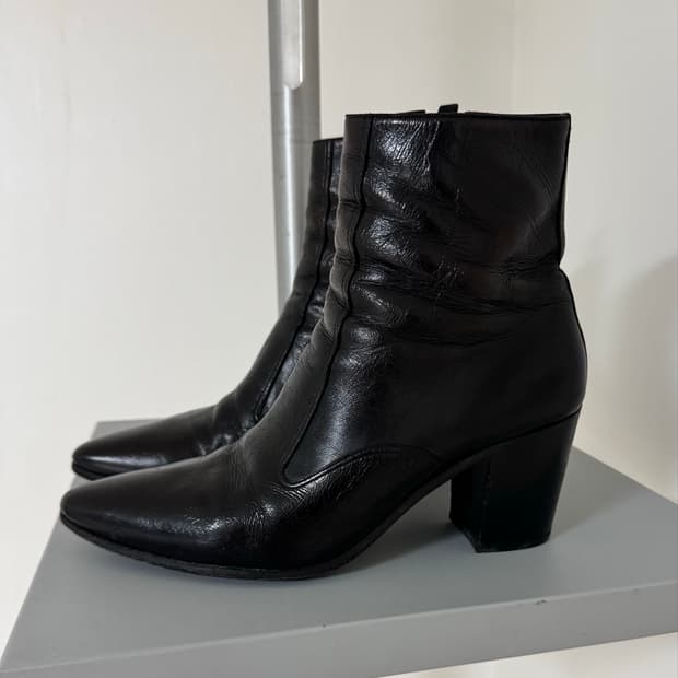 saint laurent 웨스턴 하이힐 부츠