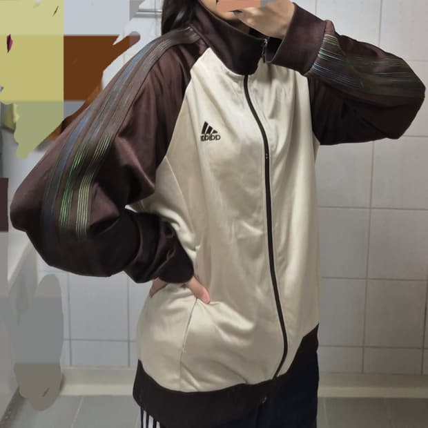 일본 아디다스 브라운 희귀 져지/빈티지 트랙탑