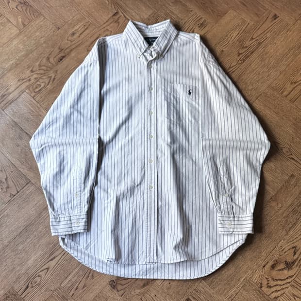 [L]90's 폴로 랄프로렌 Big Shirt 스트라이프 옥스포드 셔츠