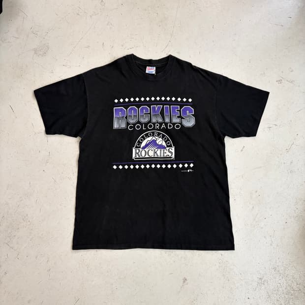90s USA MLB 콜로라도 로키스 빈티지 반팔티 2XL