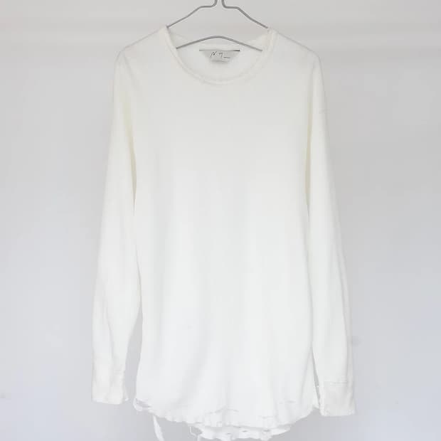 안셀름 데미지 와플 롱슬리브 화이트 1사이즈