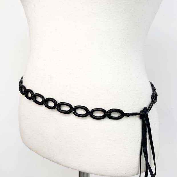 빈티지 에스닉 레더 벨트