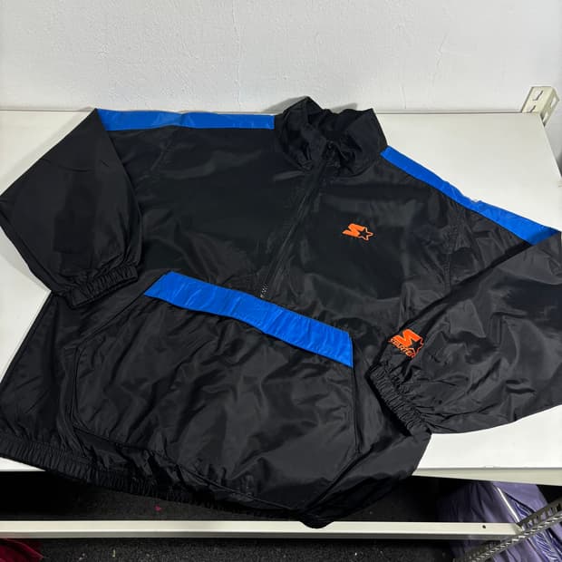 M 스타터 블랙 나일론 아노락