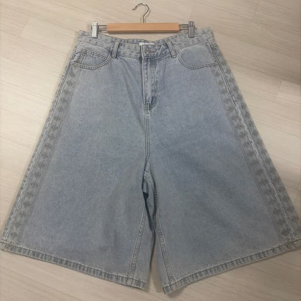 루타 자수 코튼 버뮤다팬츠