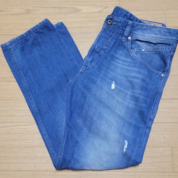 디젤 워싱 진청 바지
