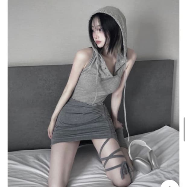 비앤프롬 랩후디원피스