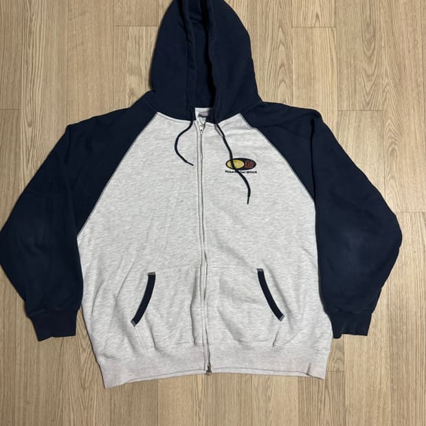 테켓 빠더너스 후드 집업 네이비