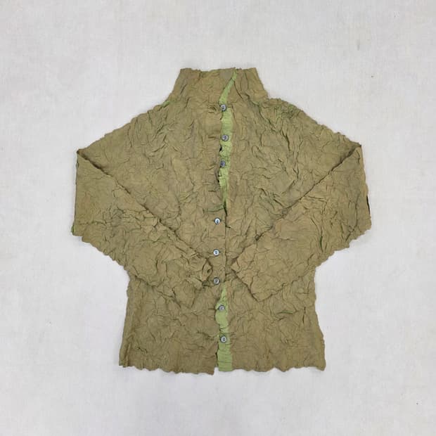 [88-160] 루치아노최 주름 견 셔츠 0127J