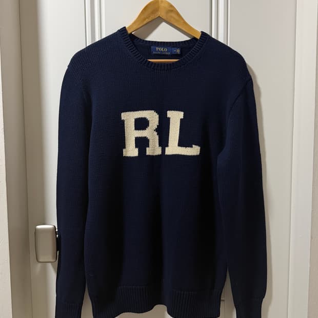 폴로 랄프로렌 RL 인타르시아 코튼니트 네이비 M