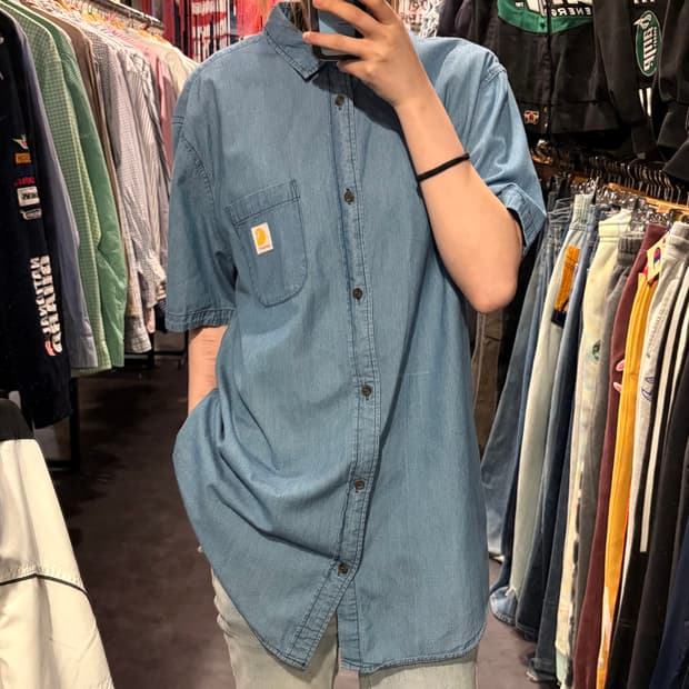 [IM] Carhartt 칼하트 데님 반팔 셔츠