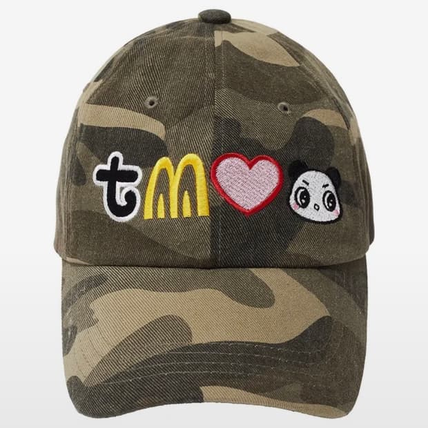 새상품) 더뮤지엄비지터 카모 판다 볼캡 모자