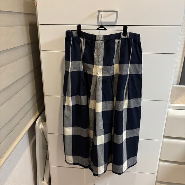 Dgy 네이비 체크 큐롯팬츠 3XL