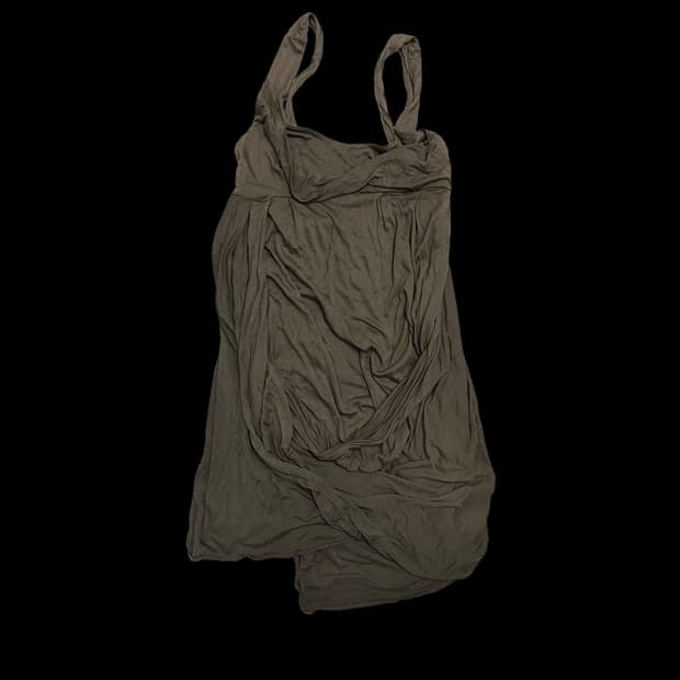 [직수입] 빈티지 드레이프 저지 드레스 스커트 토프 브라운