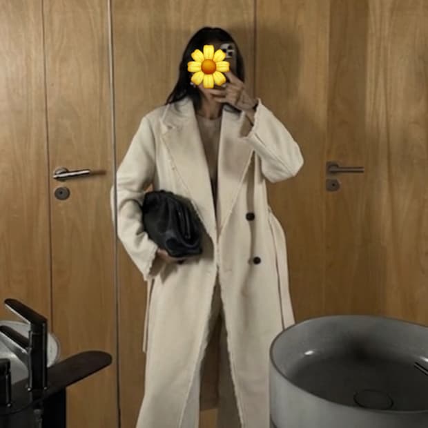 RECTO 렉토 FRAYED HEM OVERLAP COAT