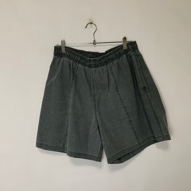 콜롬비아 빈티지 워싱 차콜 밴딩 반바지 남성 XL