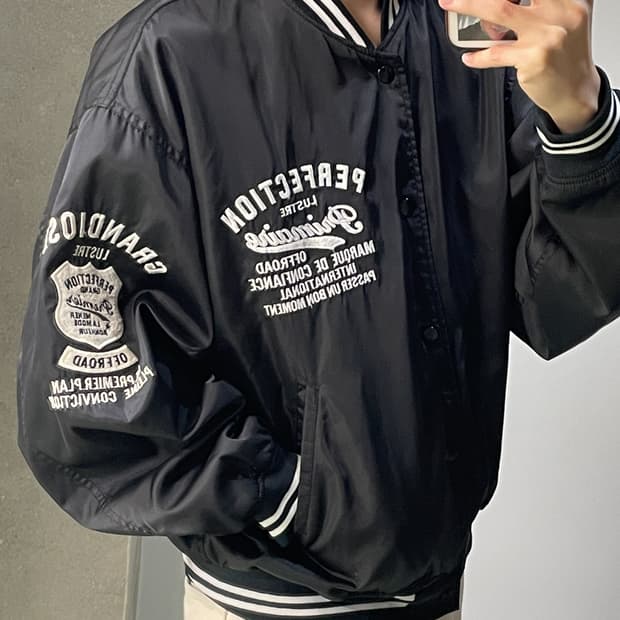 오프로드 클로싱 90's 나일론 사틴 블루종