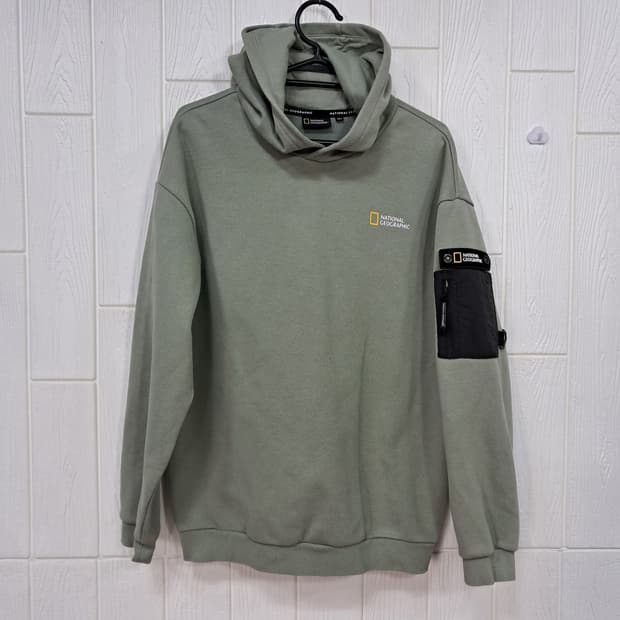 내셔널지오그래픽 카키색 후드티 포켓 160