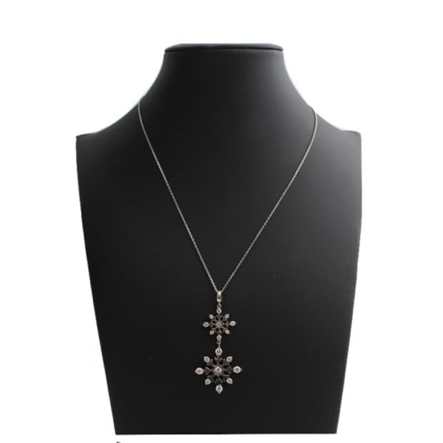 스노우 크리스탈 925실버 목걸이