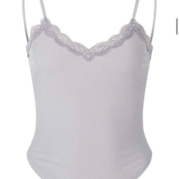플리즈노팔로우 flora lace top (vintage gray,fre
