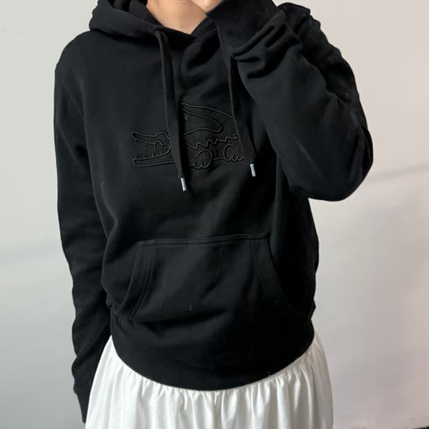 [M] 라코스테 블랙 후드티