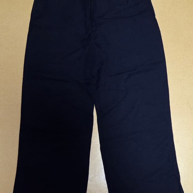 H&M 린넨 혼방 블랙 와이드 팬츠 M