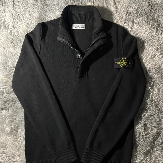23fw/스톤아일랜드 반집업 니트