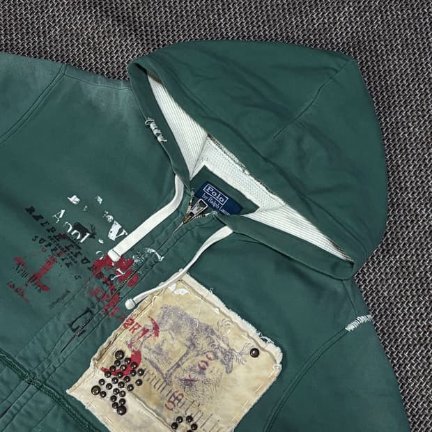 폴로 랄프로렌 빈티지 파커 그린 탑스 후드집업