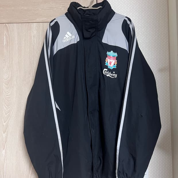 08-09 아디다스 리버풀 그레이 블랙 바람막이 자켓