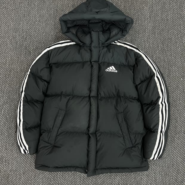 아디다스 삼선 패딩 블랙
