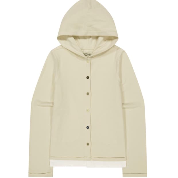 Coyseio Twofold button-up hoodie ivory