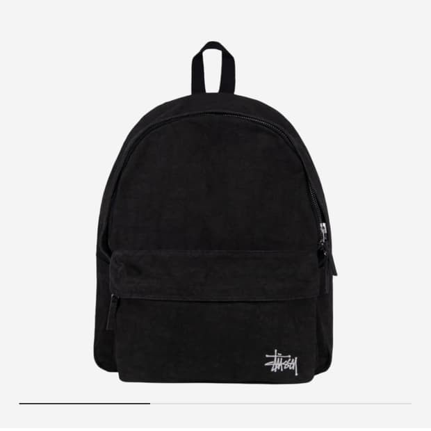 스투시 캔버스 백팩 워시드 블랙 새상품