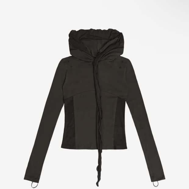 Muffler Hoodie Long Sleeve / Charcoal