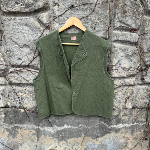 50s 벨기에군 오리지널 퀄팅 베스트 조끼 미군 프랑스군