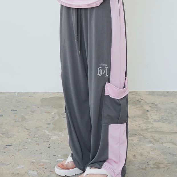 네스티팬시클럽 킨들 메쉬 포켓 팬츠 핑크