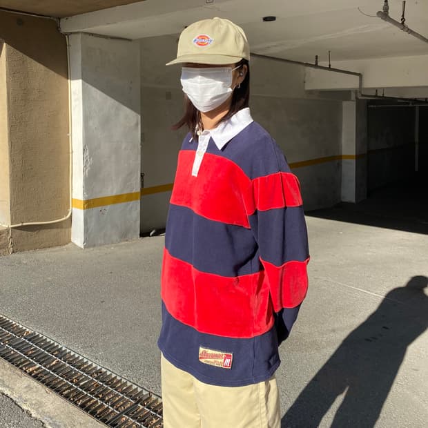 스티븐슨 벨루어 스트라이프 럭비 셔츠