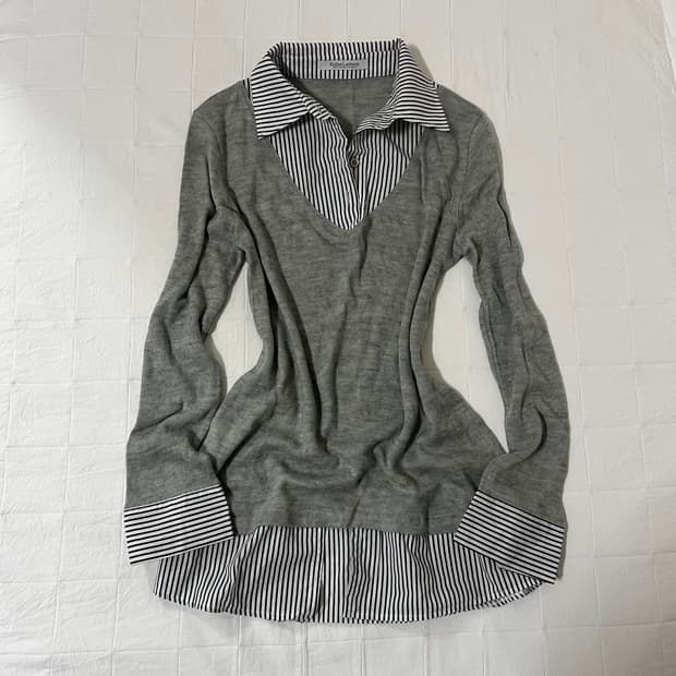 Geek chic skirt layered knit rop 