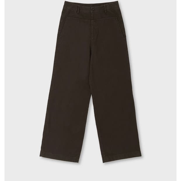 주앙옴므 워시드 헤링본 코튼 팬츠 브라운 L