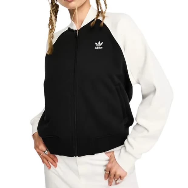 아디다스 아디컬러 트레포일 로고 여성 봄버자켓