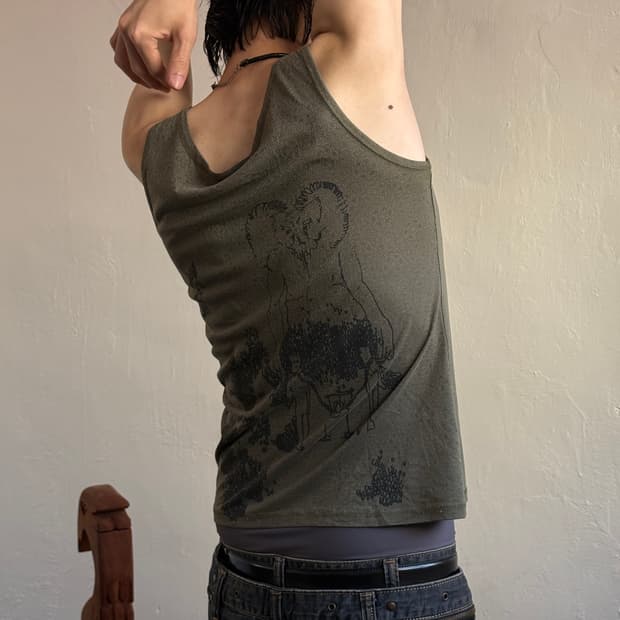 CHIAGUN PRINTED Khaki Sleeveless