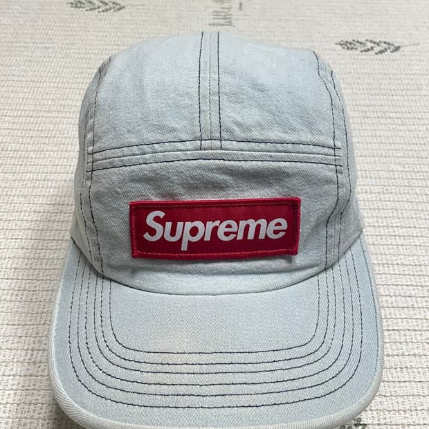 17ss 슈프림 워시드 치노 트윌 캠프캡 데님