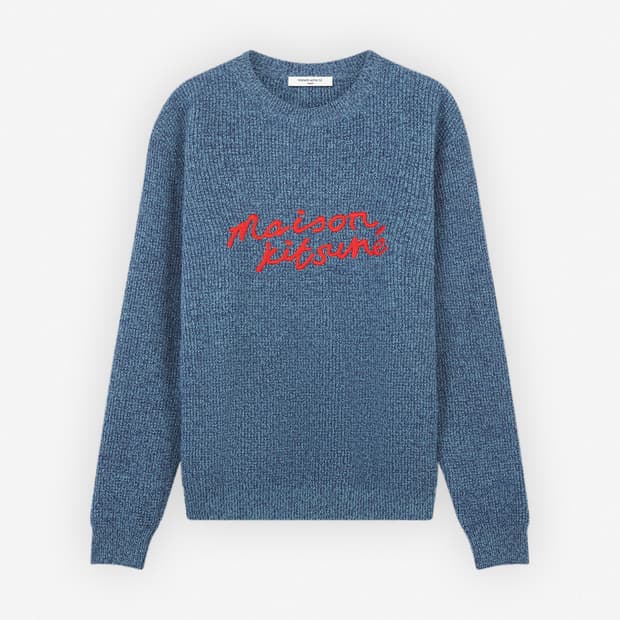 메종키츠네 레터링 니트 