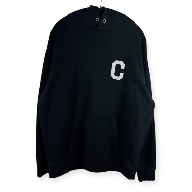 (L) 커버낫 C로고 후드 티 블랙